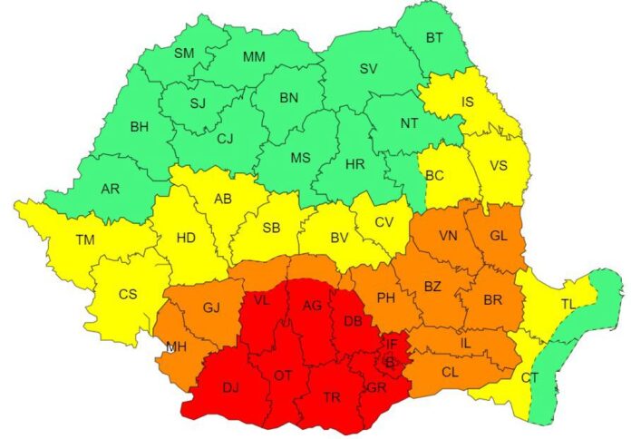 Foto: Administrația Națională de Meteorologie