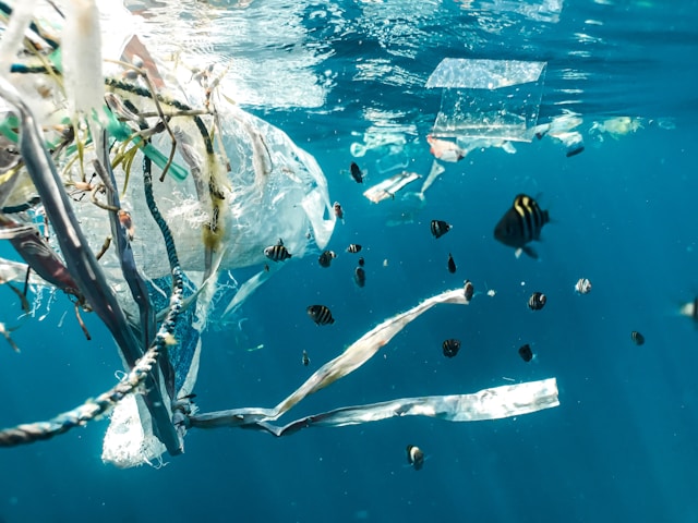 Plastic in ocean