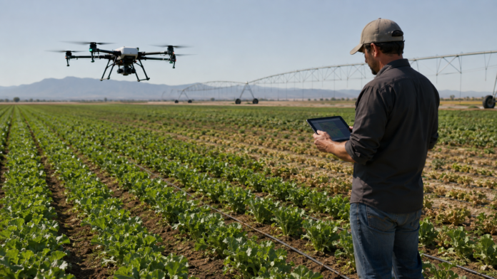 Monitorizare agricolă-secetă cu dronă AI